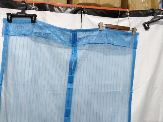 Household Fashionable Stripe Magnetic Soft Screen Door